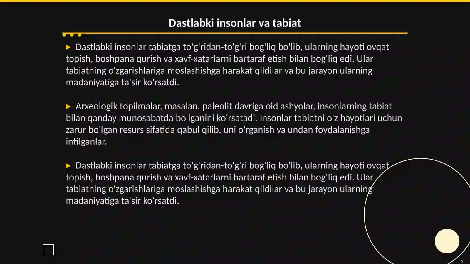 Tabiat haqidagi ilk tasvvurlarning shakllanishi 4