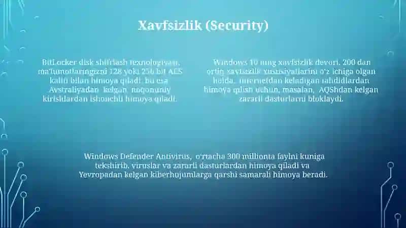 Windows operatsion tizimining asosiy komponentlari va ularning vazifalari 4