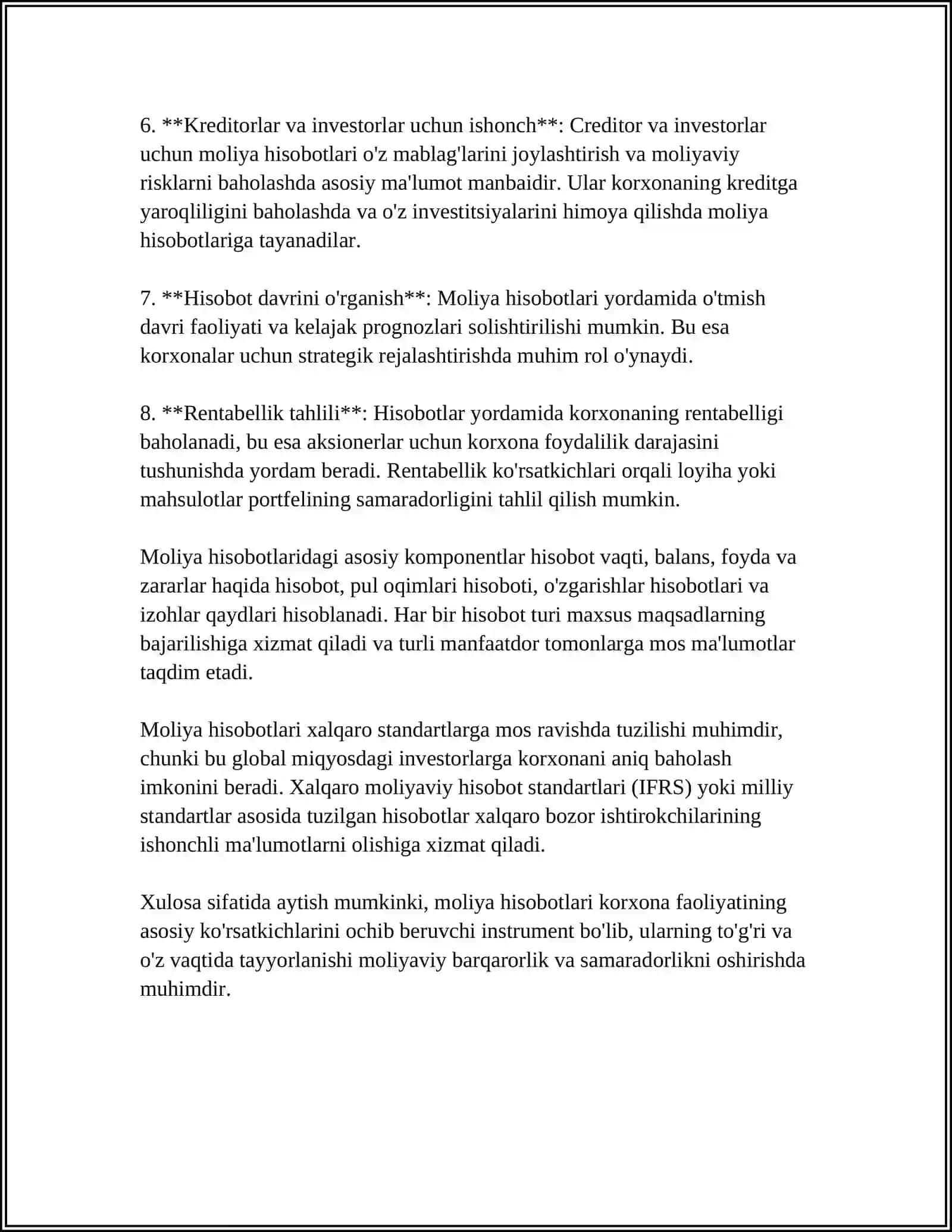 Moliyaviy hisobotlarni tuzish va tagdim etish 4