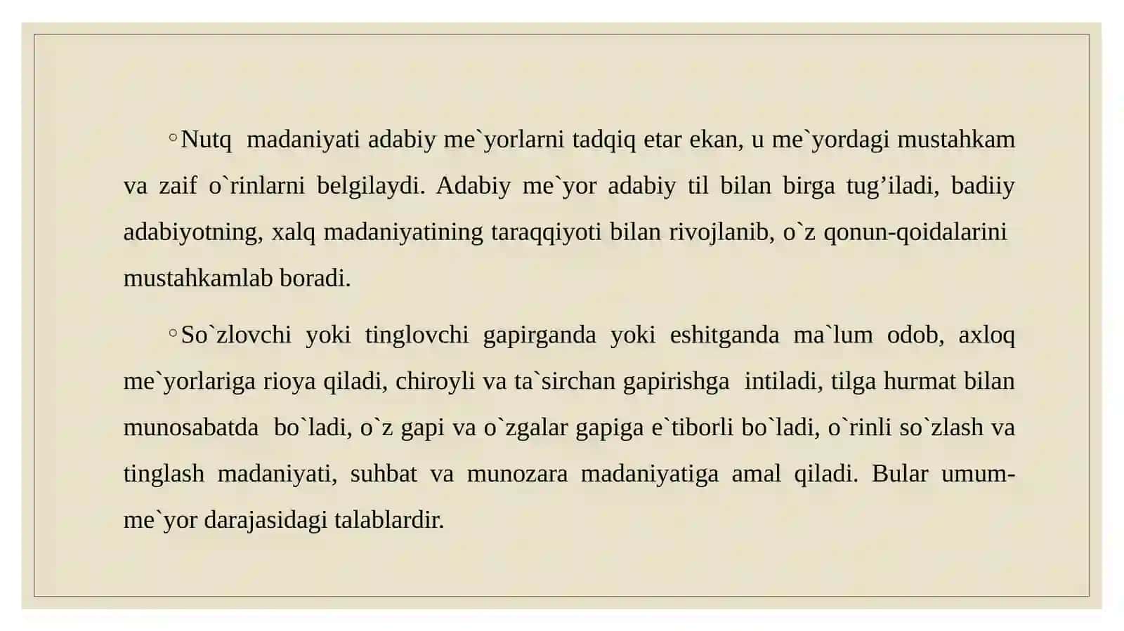 O`zbek adabiy tilining me`yorlari. O'zbektilining yangi imlo qoidalari 4