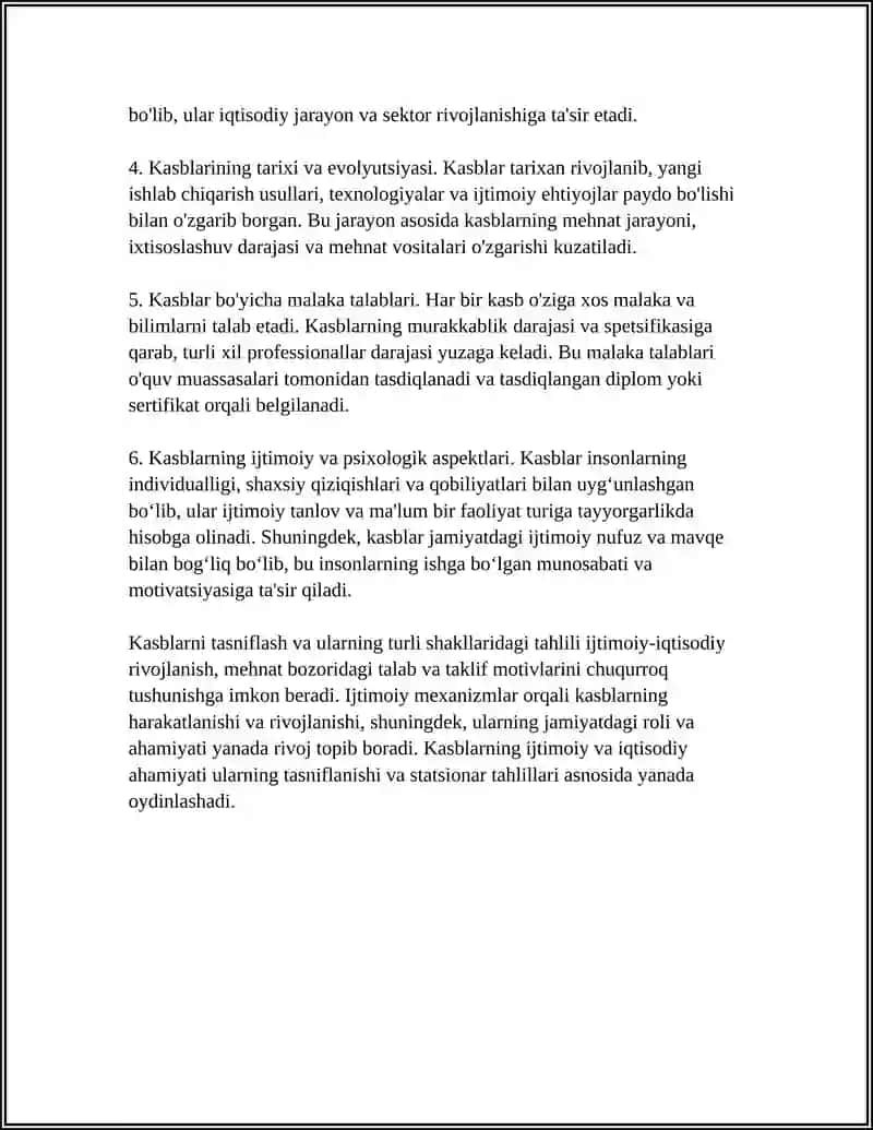KASBLAR VA ULARNING KLASSIFIKATSIYASI 4