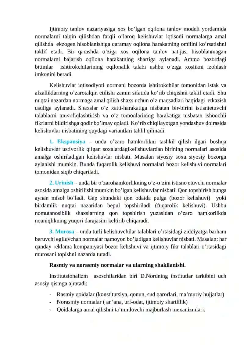 Institutlar va Ularning Jamiiyat Rivojidagi Roli 4