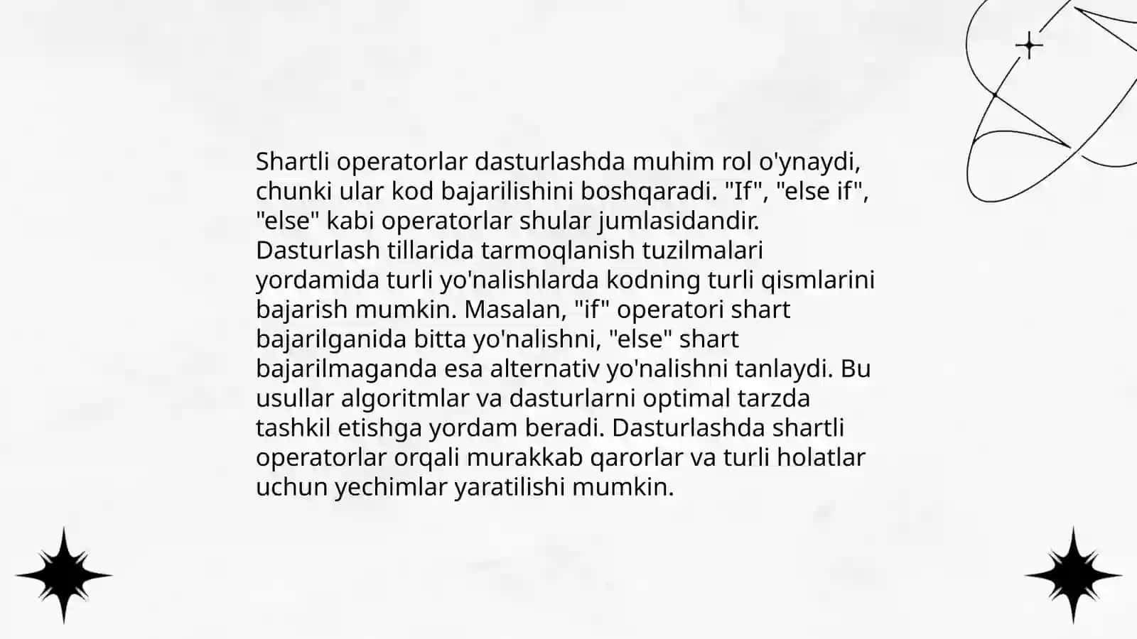Tarmoqlanish buyruqlari dasturlashda 4