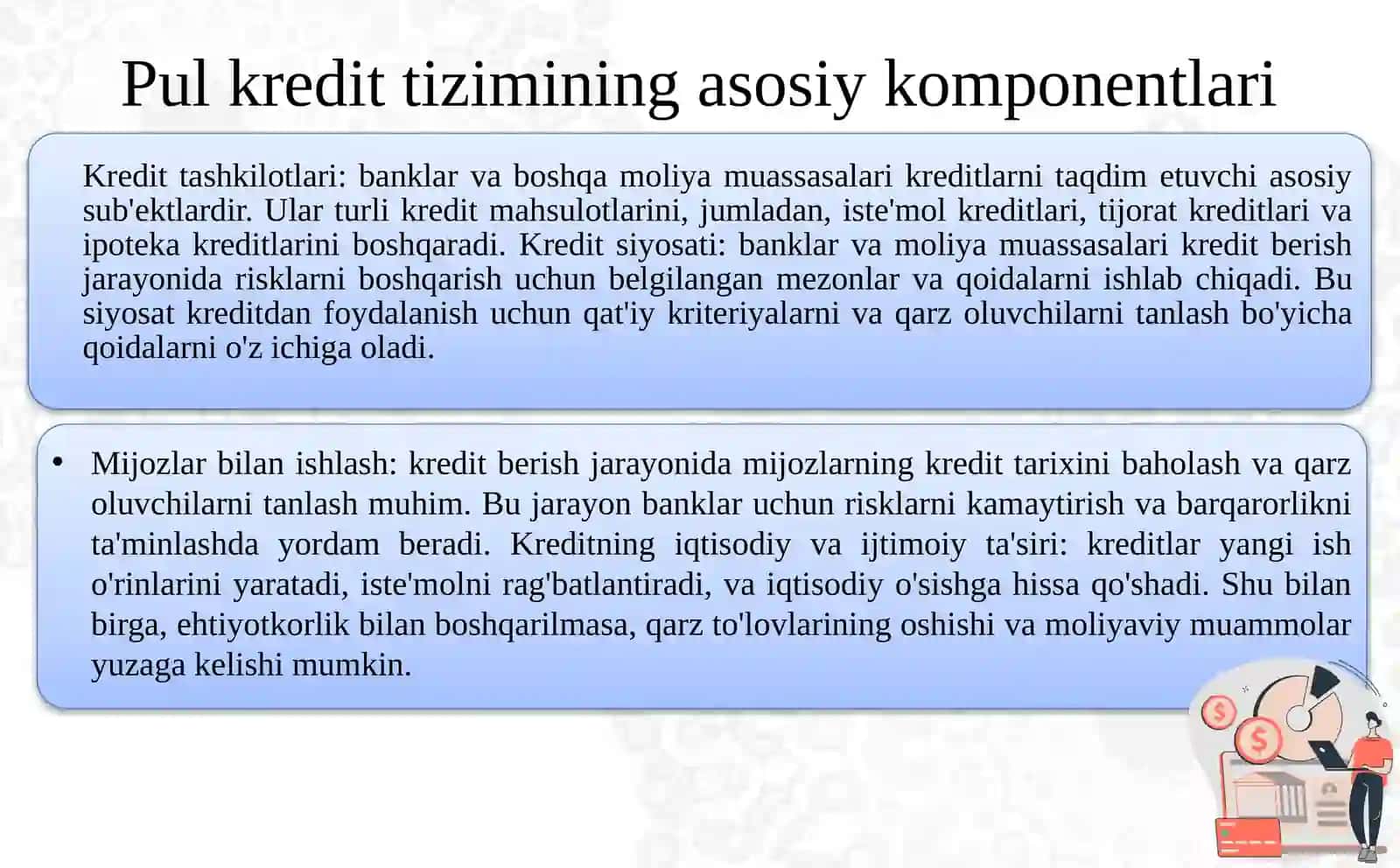 Pul, kridettizimi va banklar 4