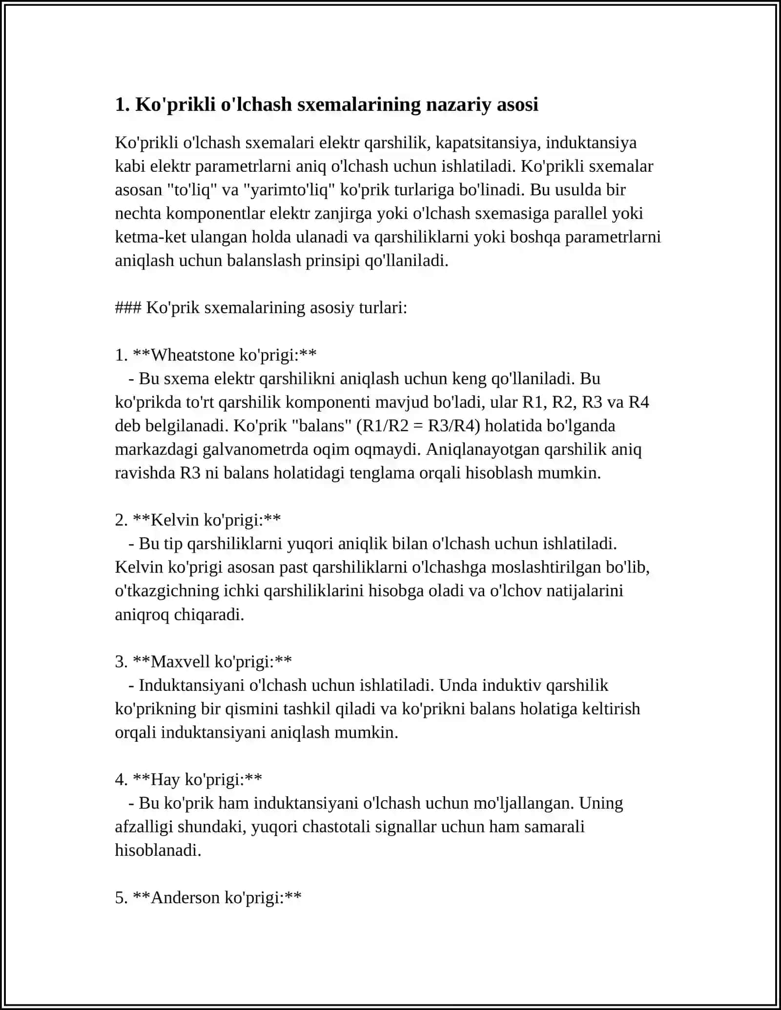 KO‘PRIKLI O'LCHASH SXEMALARINING SEZGIRLIGINI OSHIRISH 4