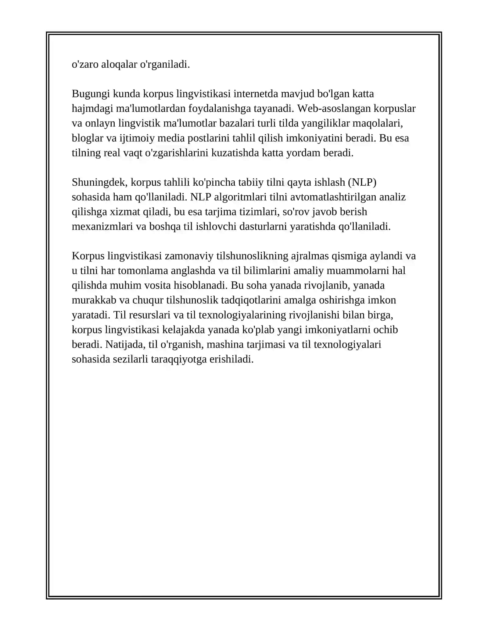 KORPUS LINGVISTIKASINING RIVOJLANISHI 4