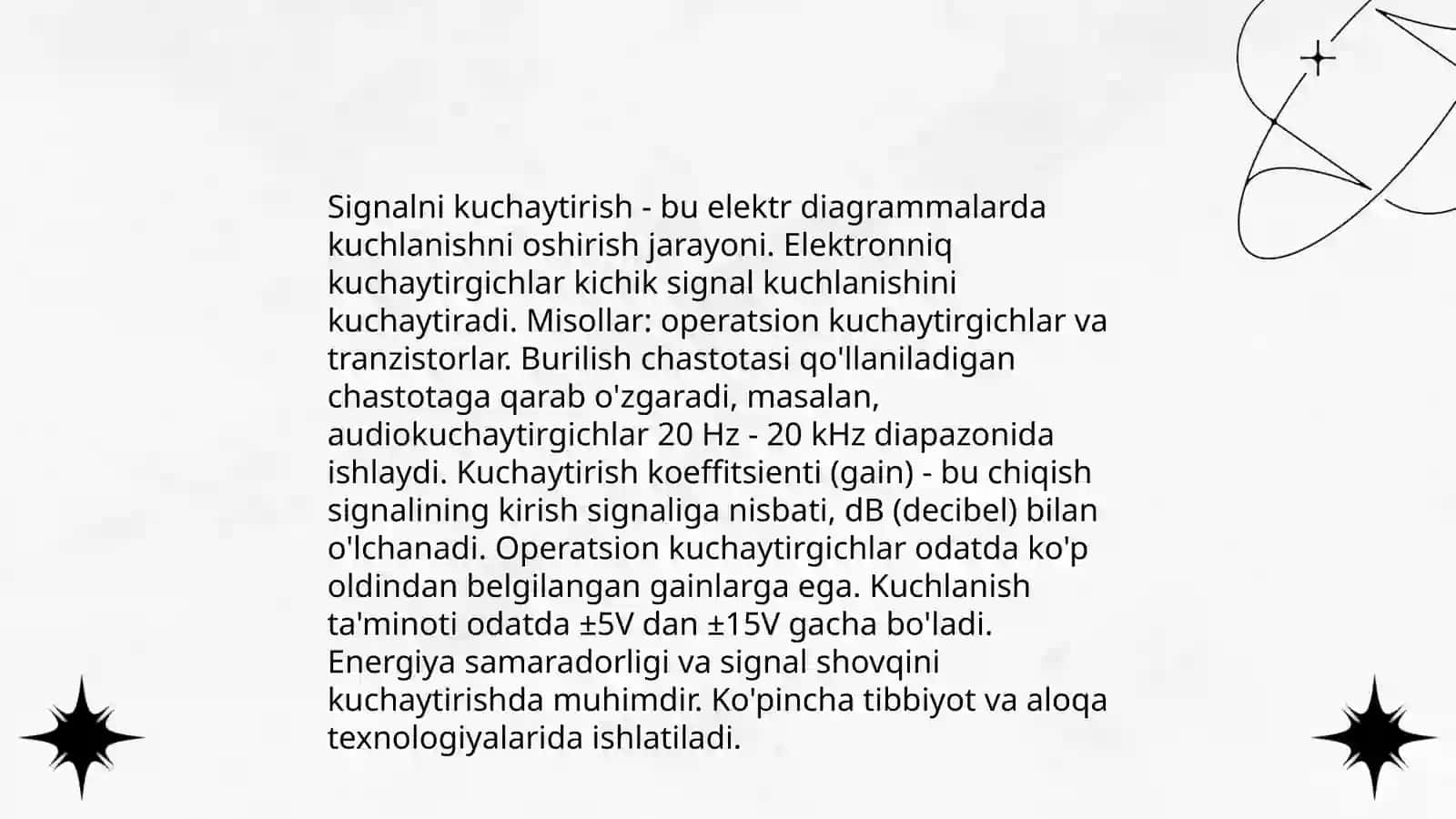 Analogli signallarni qayta ishlash 4