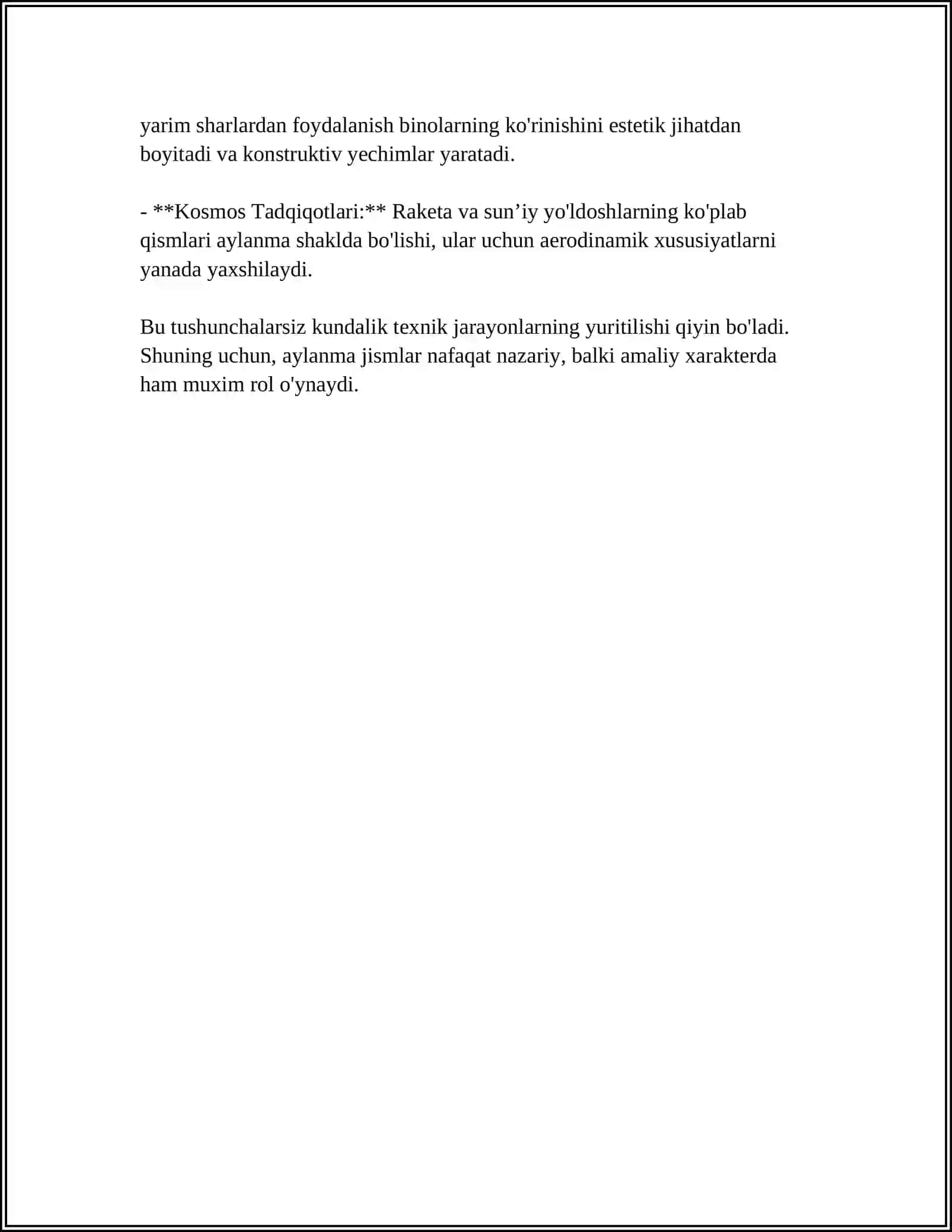 Aylanma jismlar ularning sirtlari, xajmlari 4