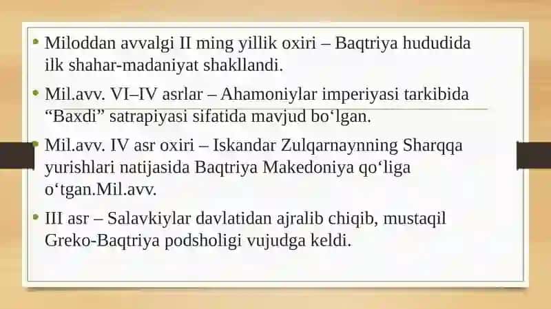 O'zbek davlatchiligi tarixi: yurtimizdagi eng qadimgi davlatlar. O'zbek davlatchiligi tarixi: O'rta asrlar davlatchiligi va ularning ijtimoiy iqtisodiy rivojlanishi 4