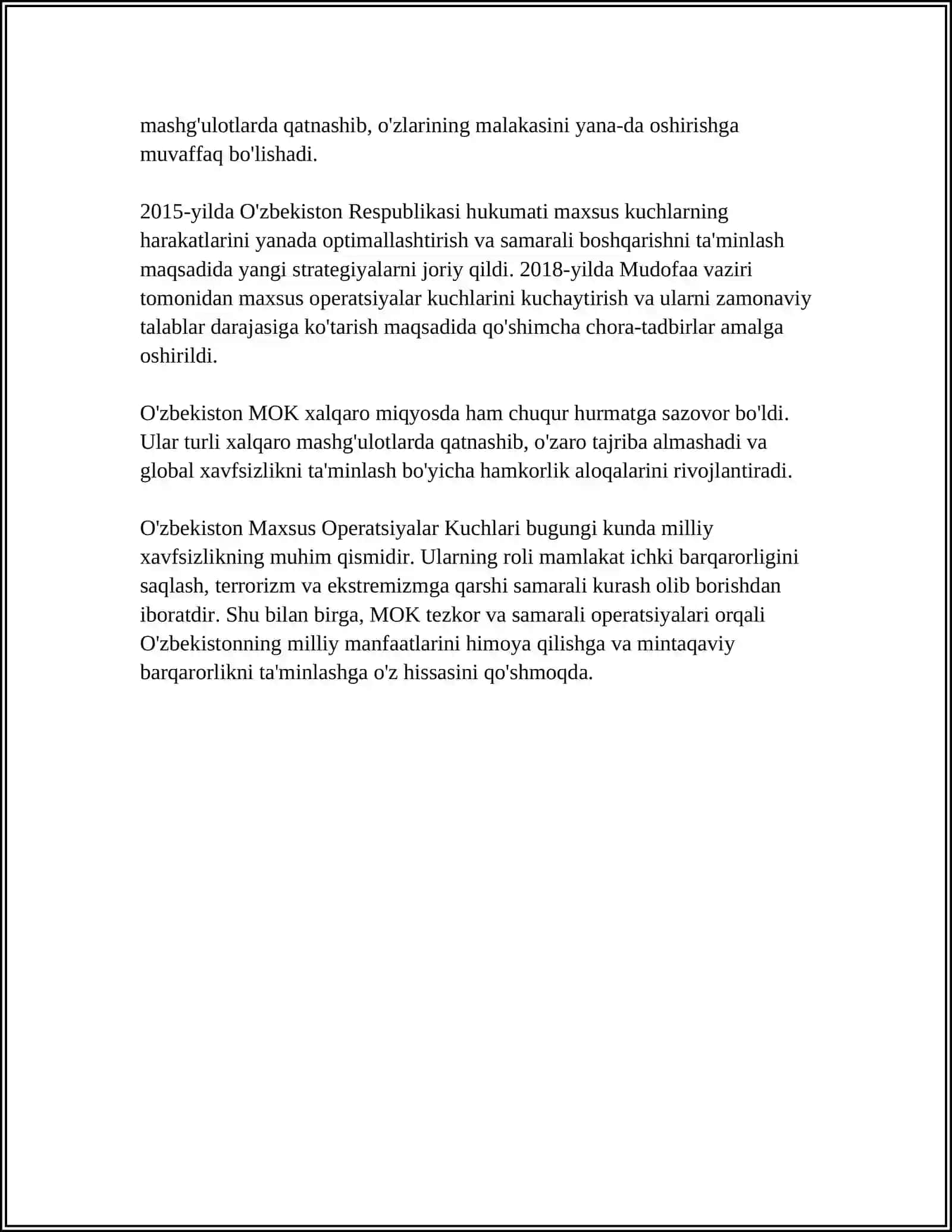 O‘ZBEKISTON MAXSUS OPRATSIYALAR KUCHLAR 4