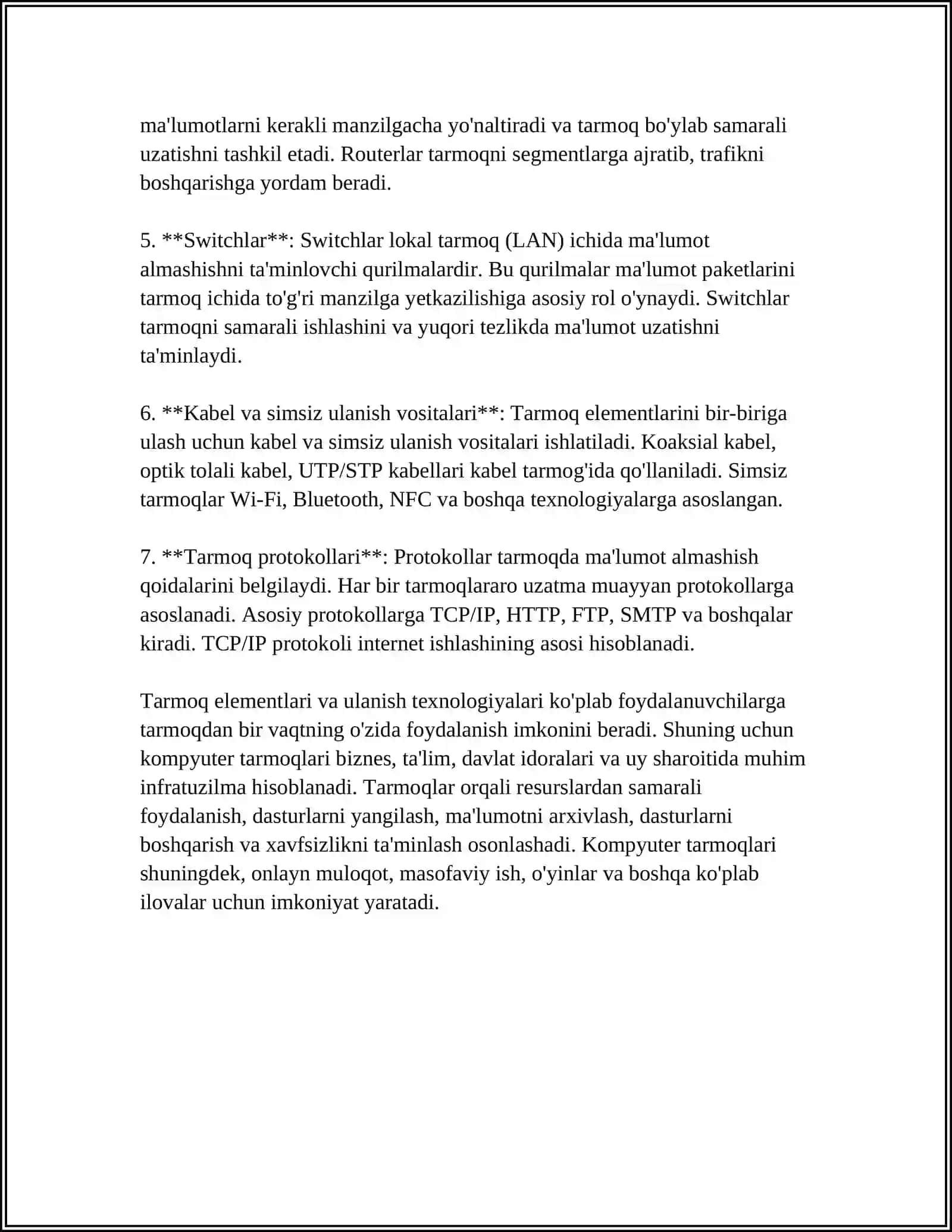 KOMPYUTER TARMOQLARI VA UNING TURLARI 4