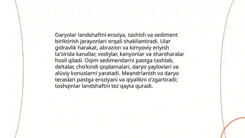 Gidrosferaning geologik faoliyati 4