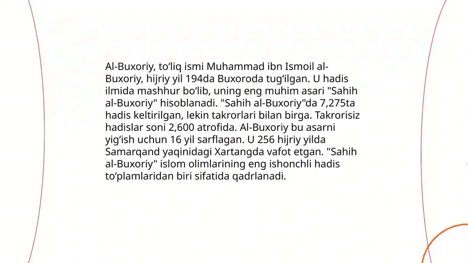 Islomiy ilmlar rivojida Imom al-Buxoriyning o‘rni 4