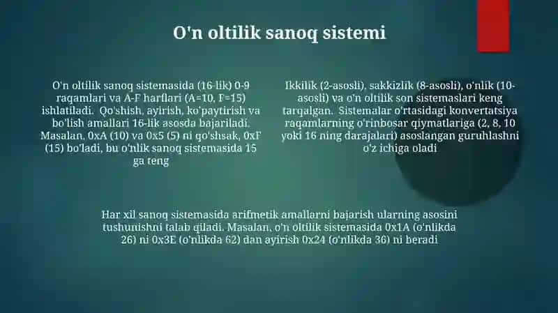 Ikkilik Arifmetik Amalar 4