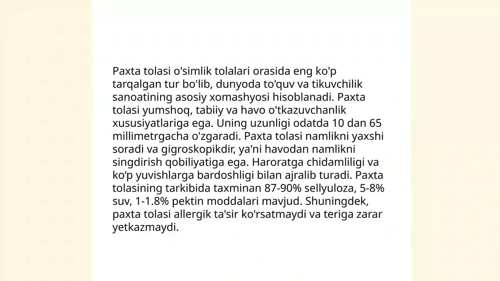 To'qimachilik mahsulotlari va ularning hossalari 4