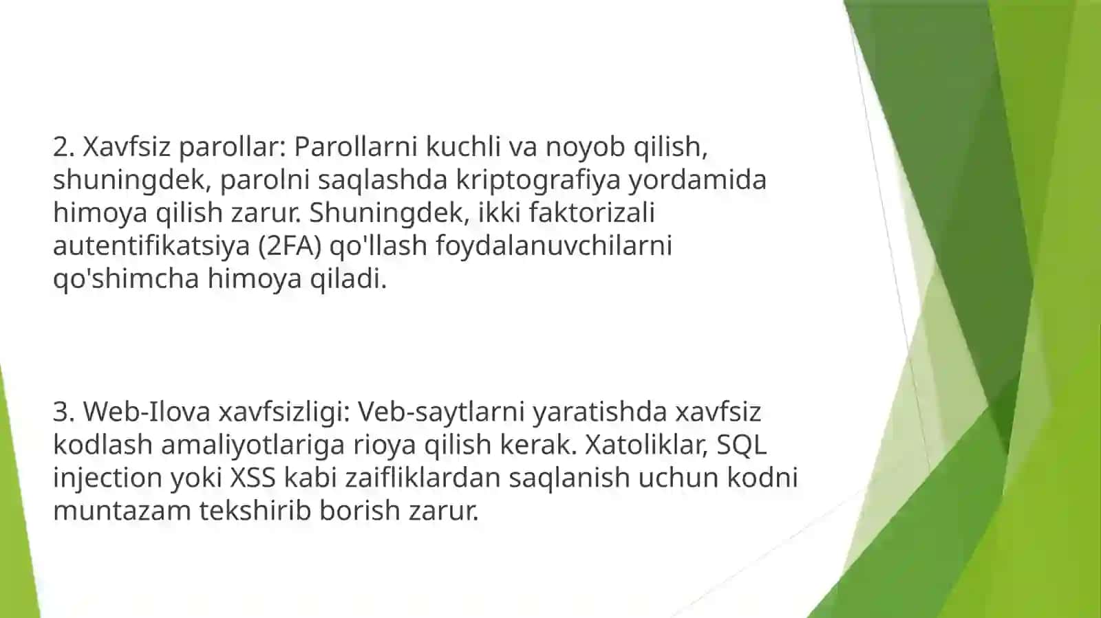 Vebsaytlar xavfsizligi: XSS, SQL Injection va boshqa hujumlar 4