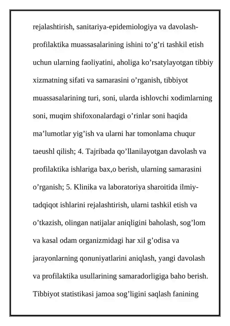 Tibbiyot statistikasi 4