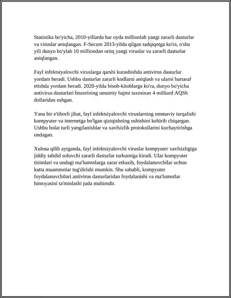 ZARARKUNANDA DASTURLARNING TURLARI 4