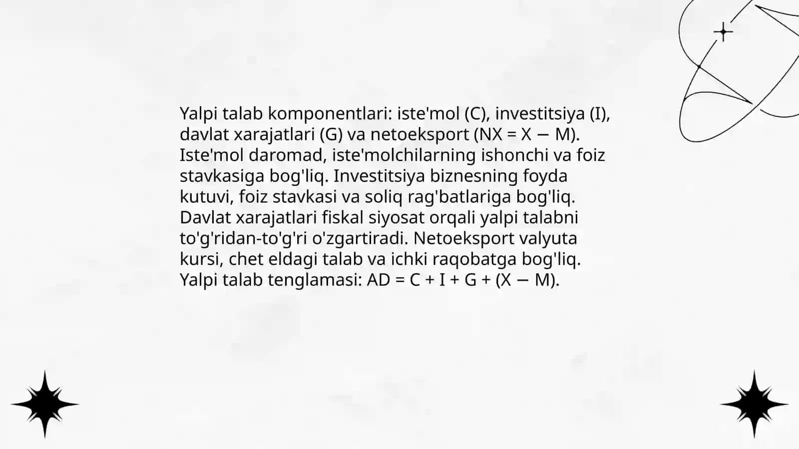 Yalpi talab va yalpi taklif modeli 4