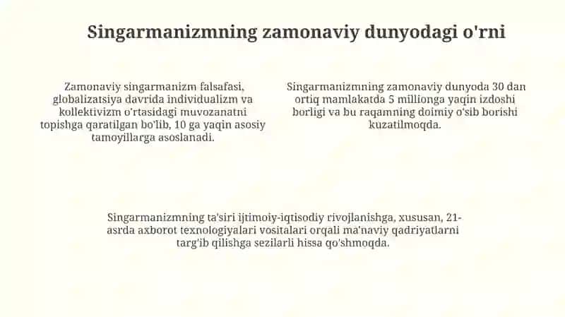 Singarmanizm 4