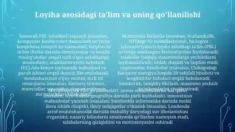 Mutaxassislik fanlarini o'qitishda dars shakllari 4