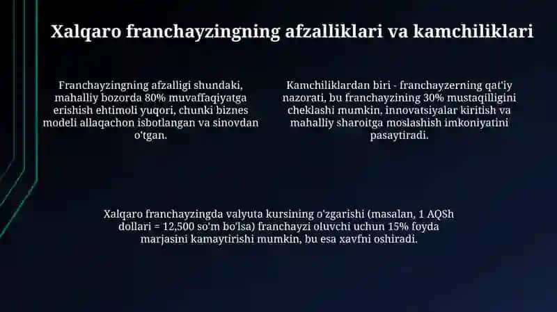 Xalqaro franchayzing 4