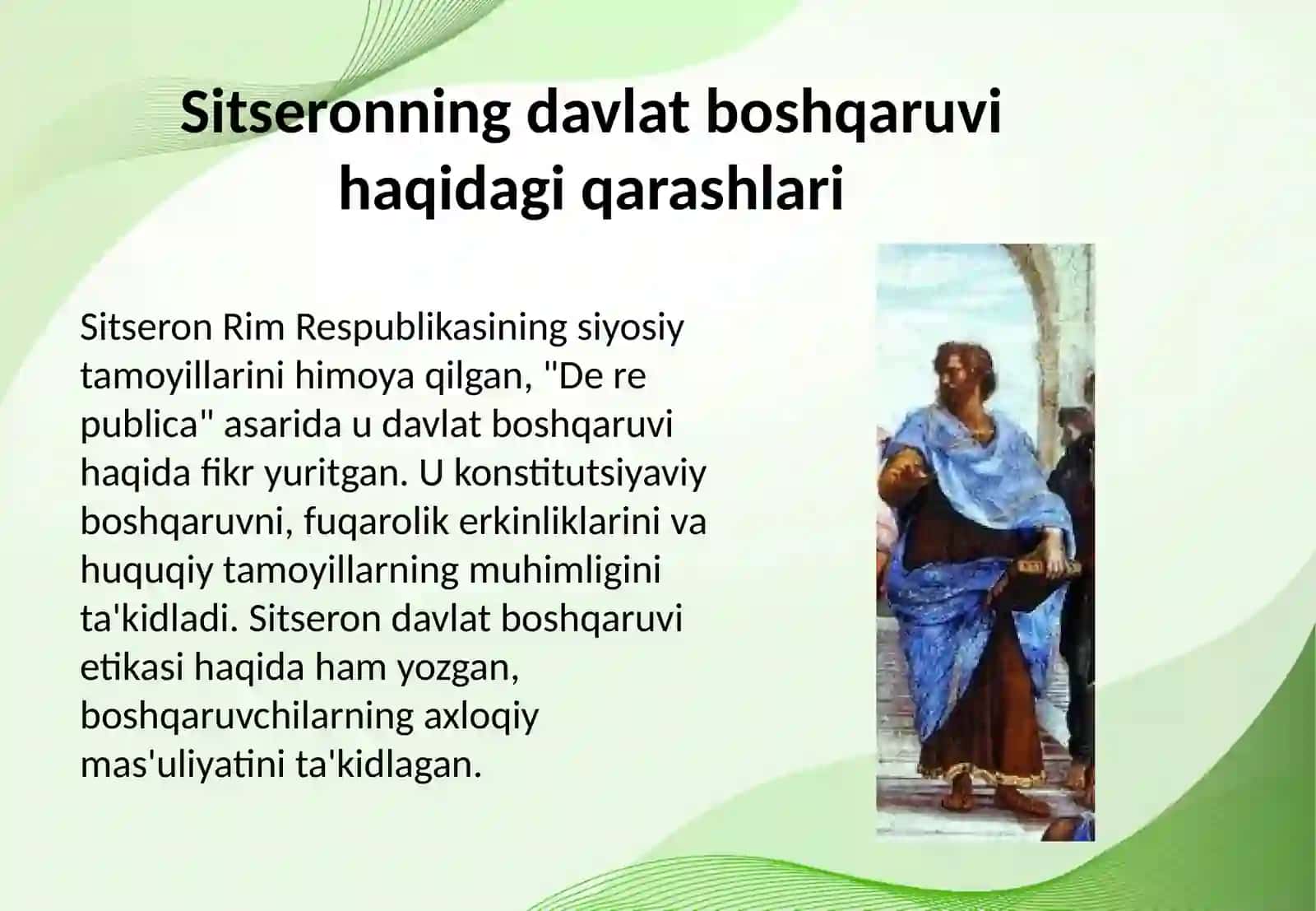 Aristotel va sitseroning davlat boshqaruvi va uning rivojlanishi bosqichlari 4