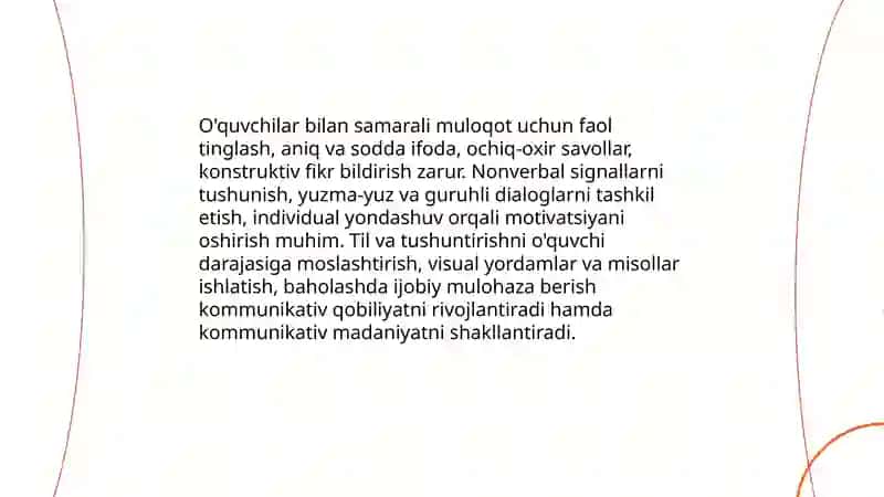 Pedagogik muloqotning asosiy qonuniyatlari 4