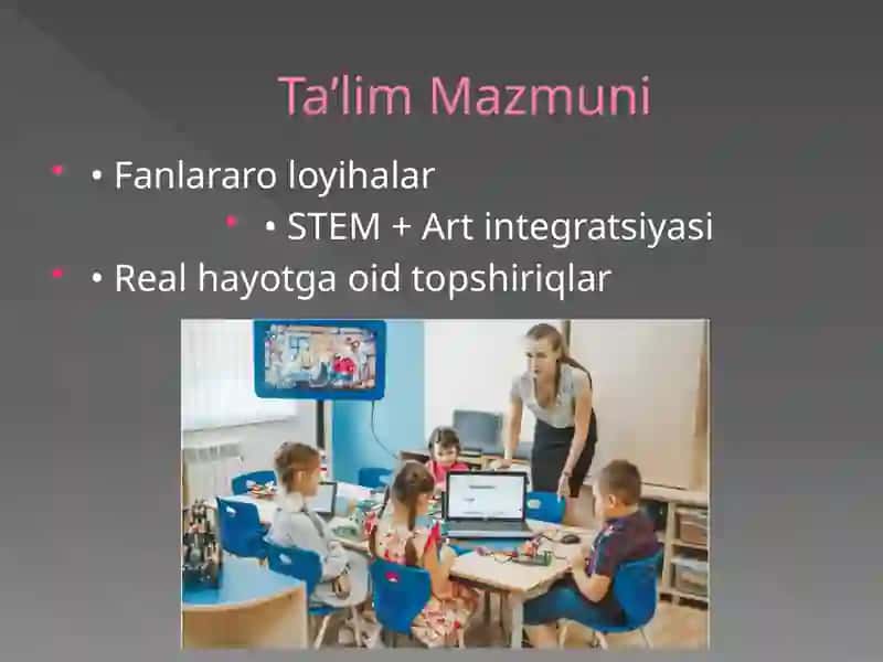 STEAM ta'limining asosiy komponentlari 4