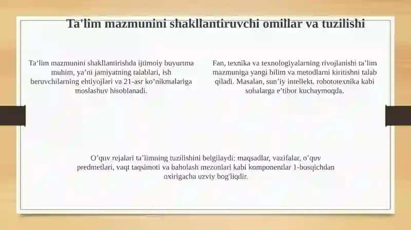 Tarbiyajarayonining mohiyati va mazmuni 4