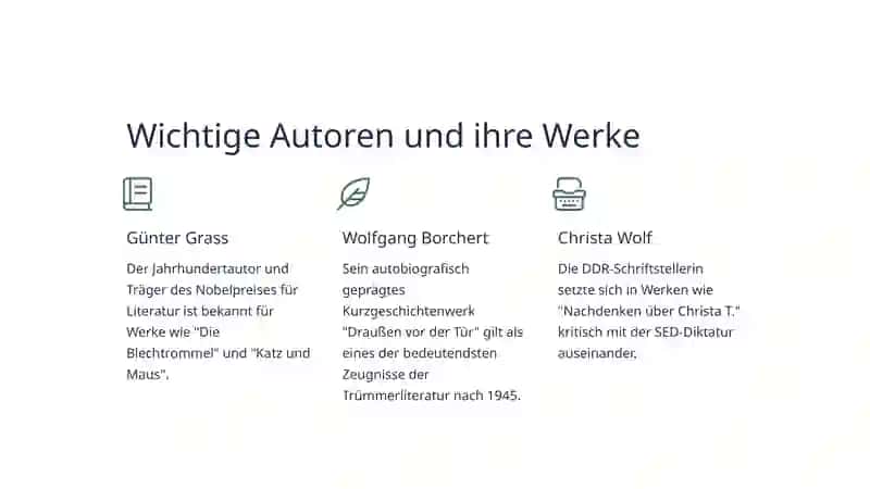 Deutsche Zeitgenössische Literatur 4