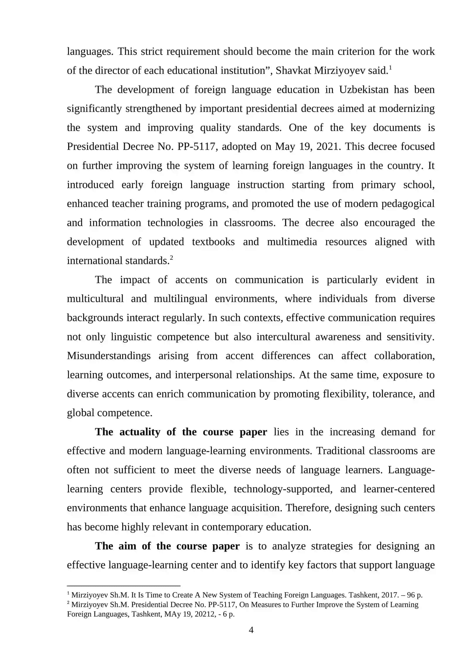 Course Paper: Strategies for Designing a Language-Learning Center 4