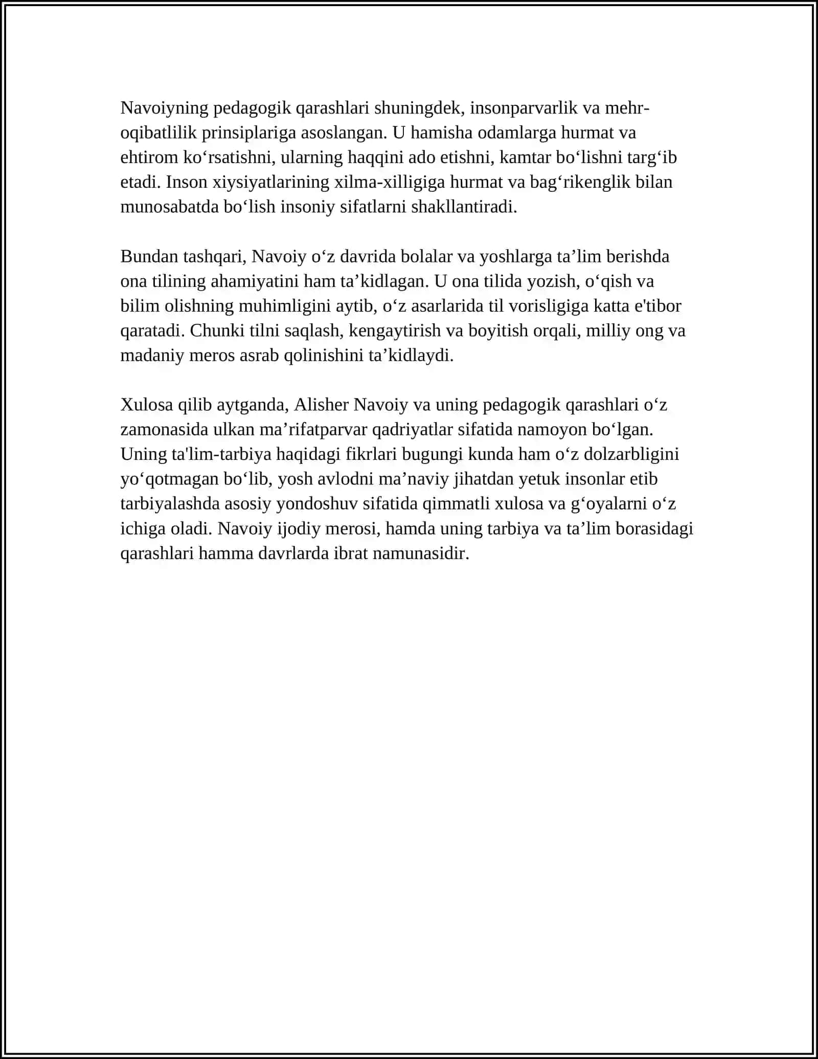 ALISHER NAVOIYNING PEDAGOGIK QARASHLARI 4