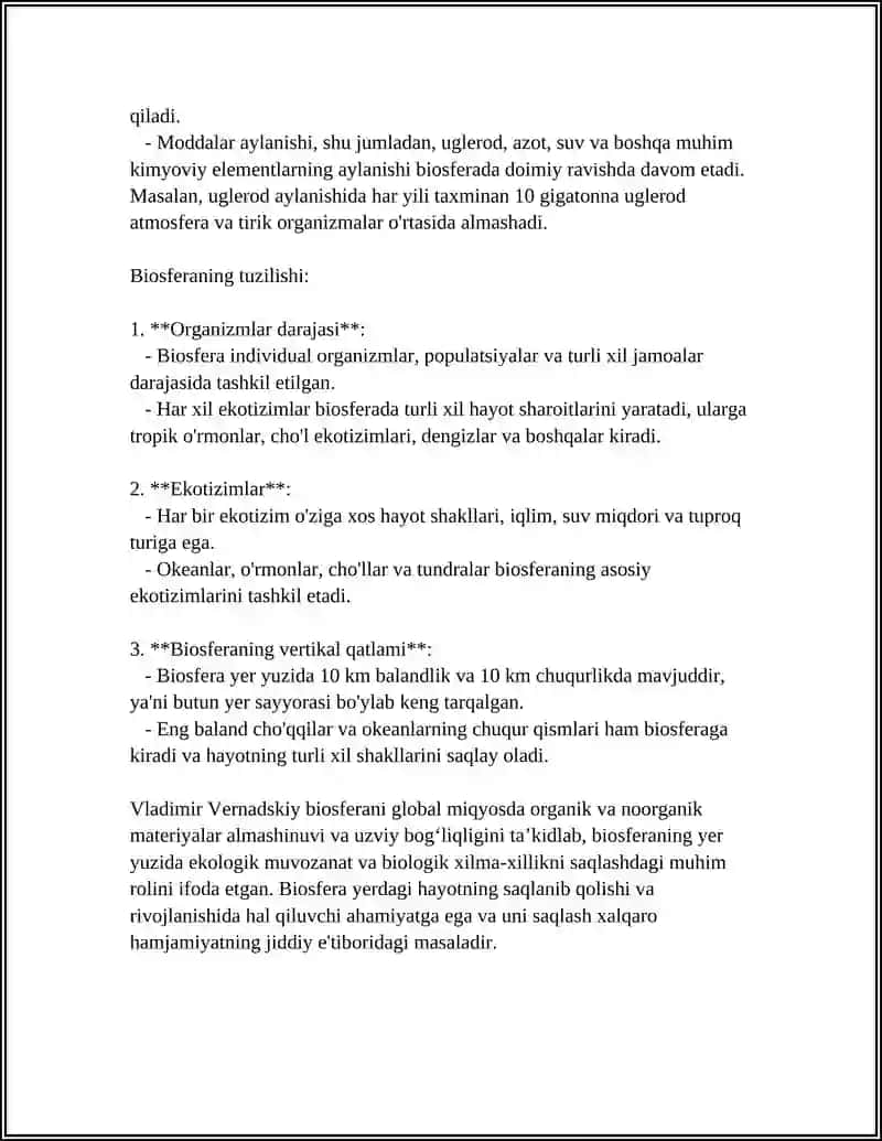 BIOSFERA-GLOBAL EKOLOGIK TIZIM 4