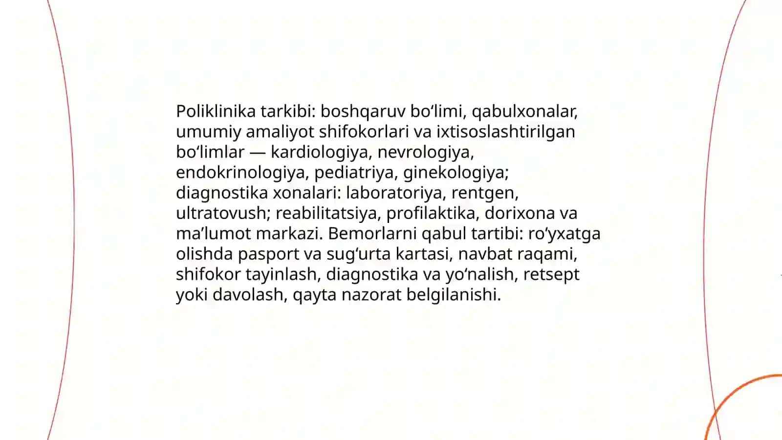 Ambulatoriya, sanatoriya, poliklinika 4