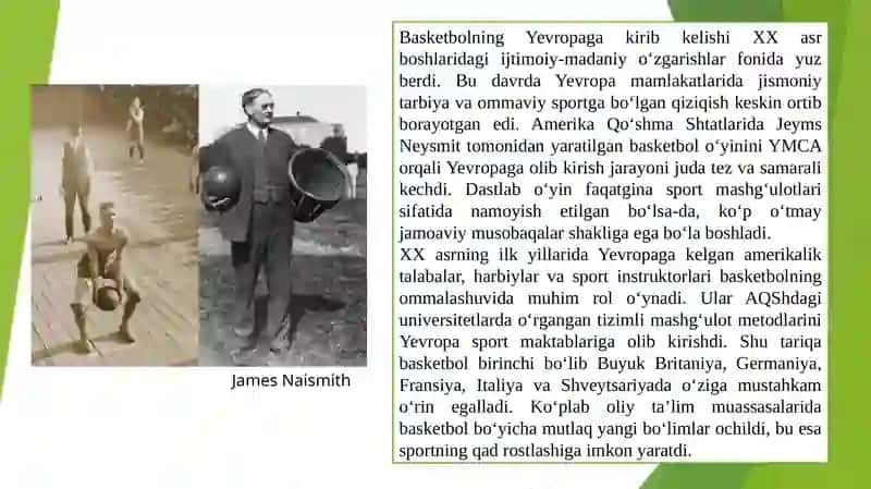 Basketbol o‘yinining Yevropada rivojlanishi tarixi 4
