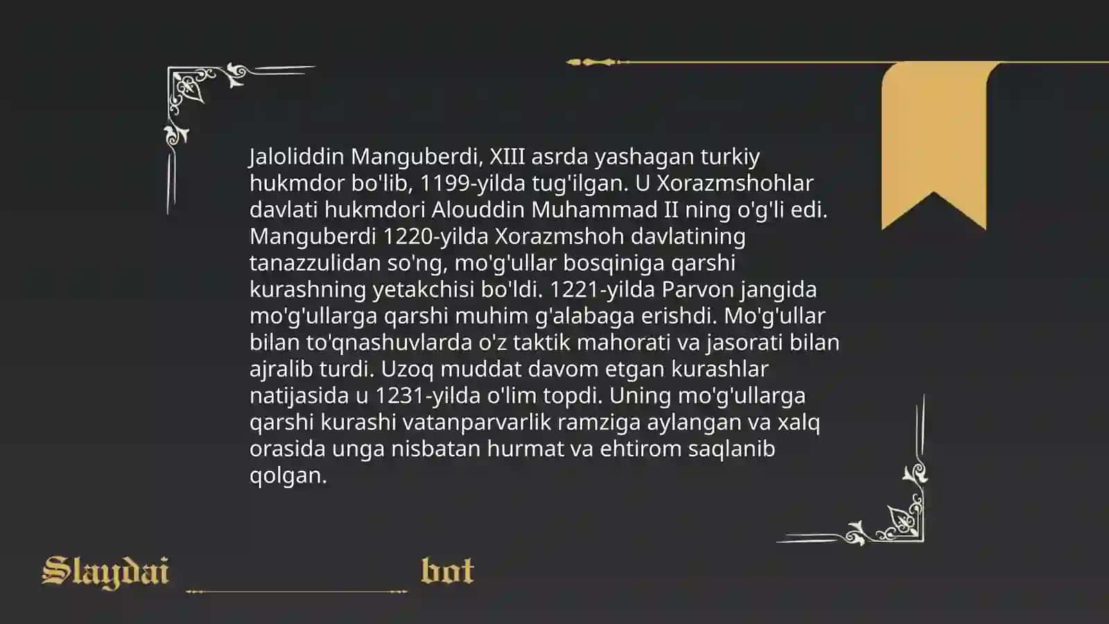 Jaloliddin Manguberdi - Vatan himoyachisi 4