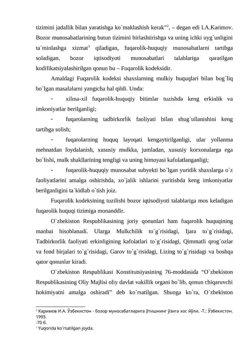 FUQAROLIK HUQUQINING MANBALARI 4