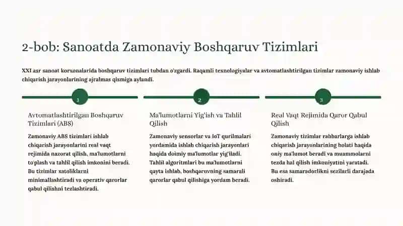 Sanoatda Zamonaviy Boshqaruv Tizimi 4