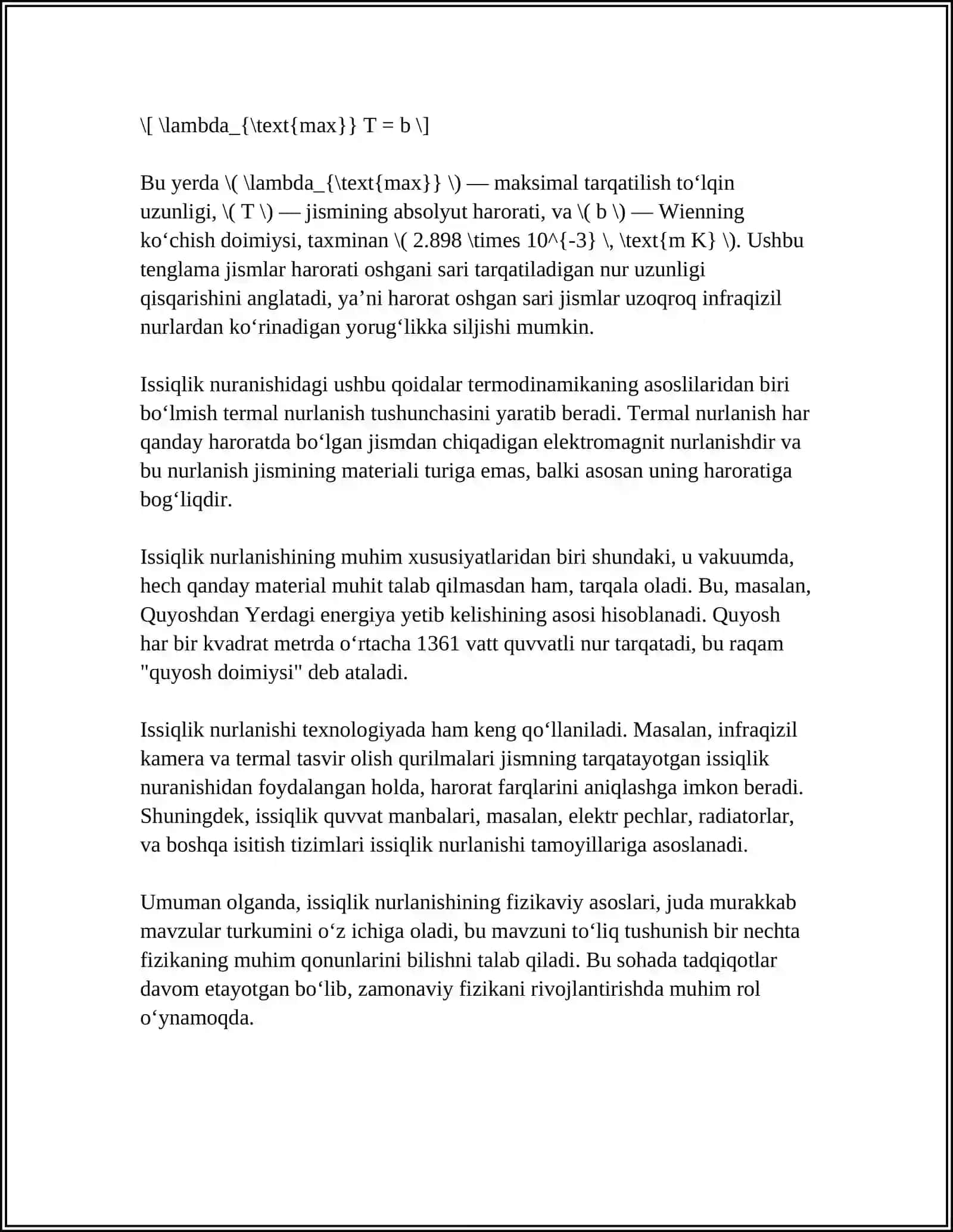 ISSIQLIK NURLANISH JARAYONI VA UNING AHAMIYATI 4