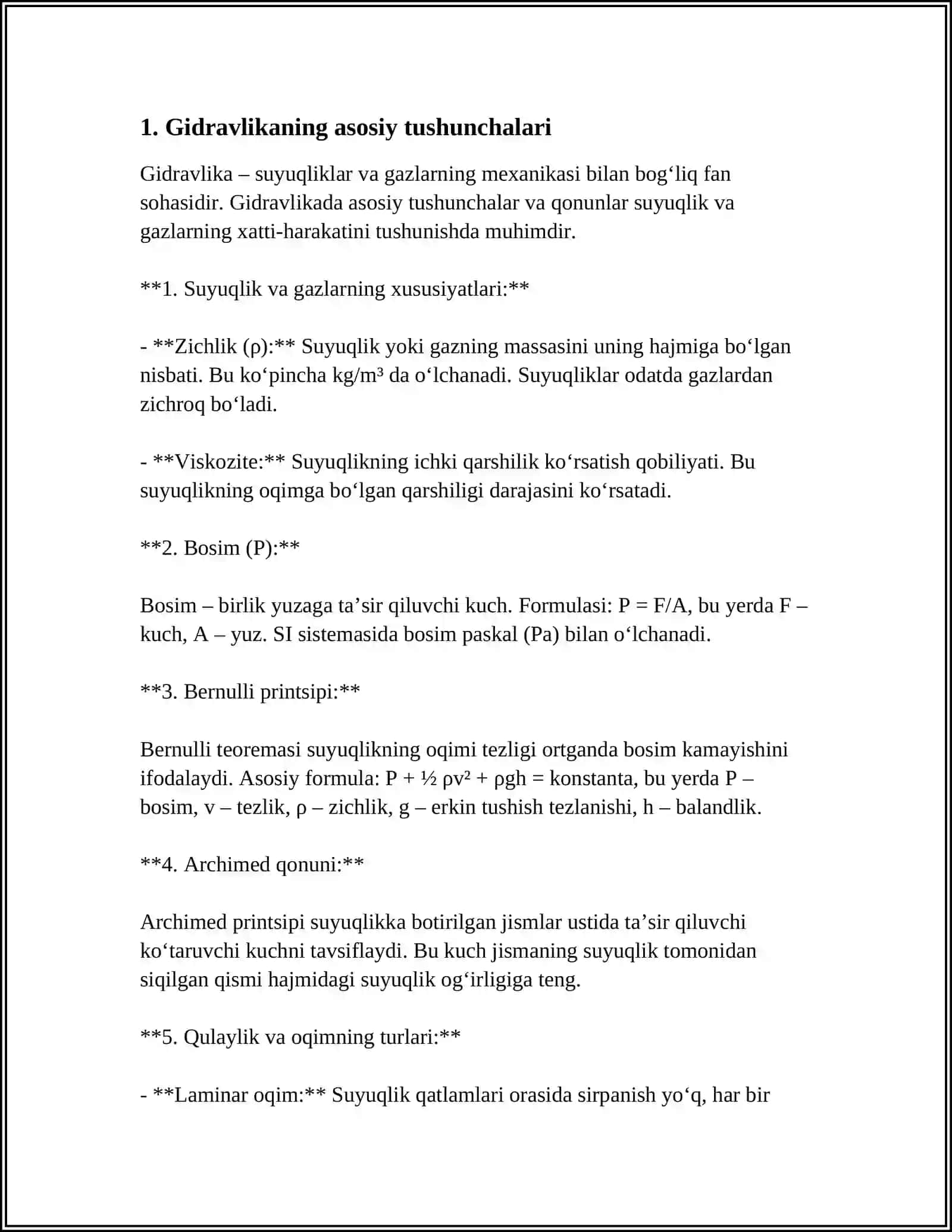 GIDRAVLIKA XAQIDA REFERAT 4