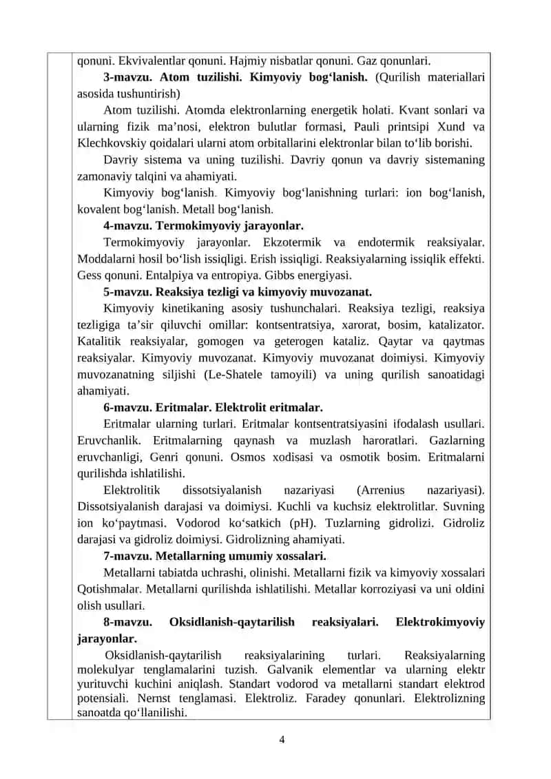 QURILISH KIMYOSI 4