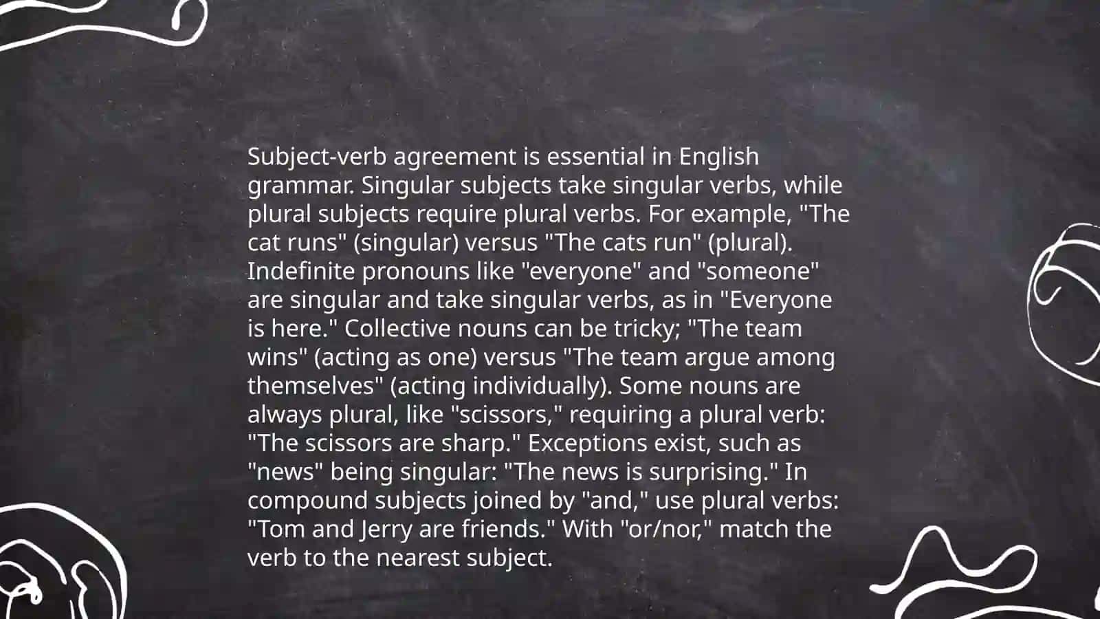 Basic Rules of Subject-Verb Agreement 4
