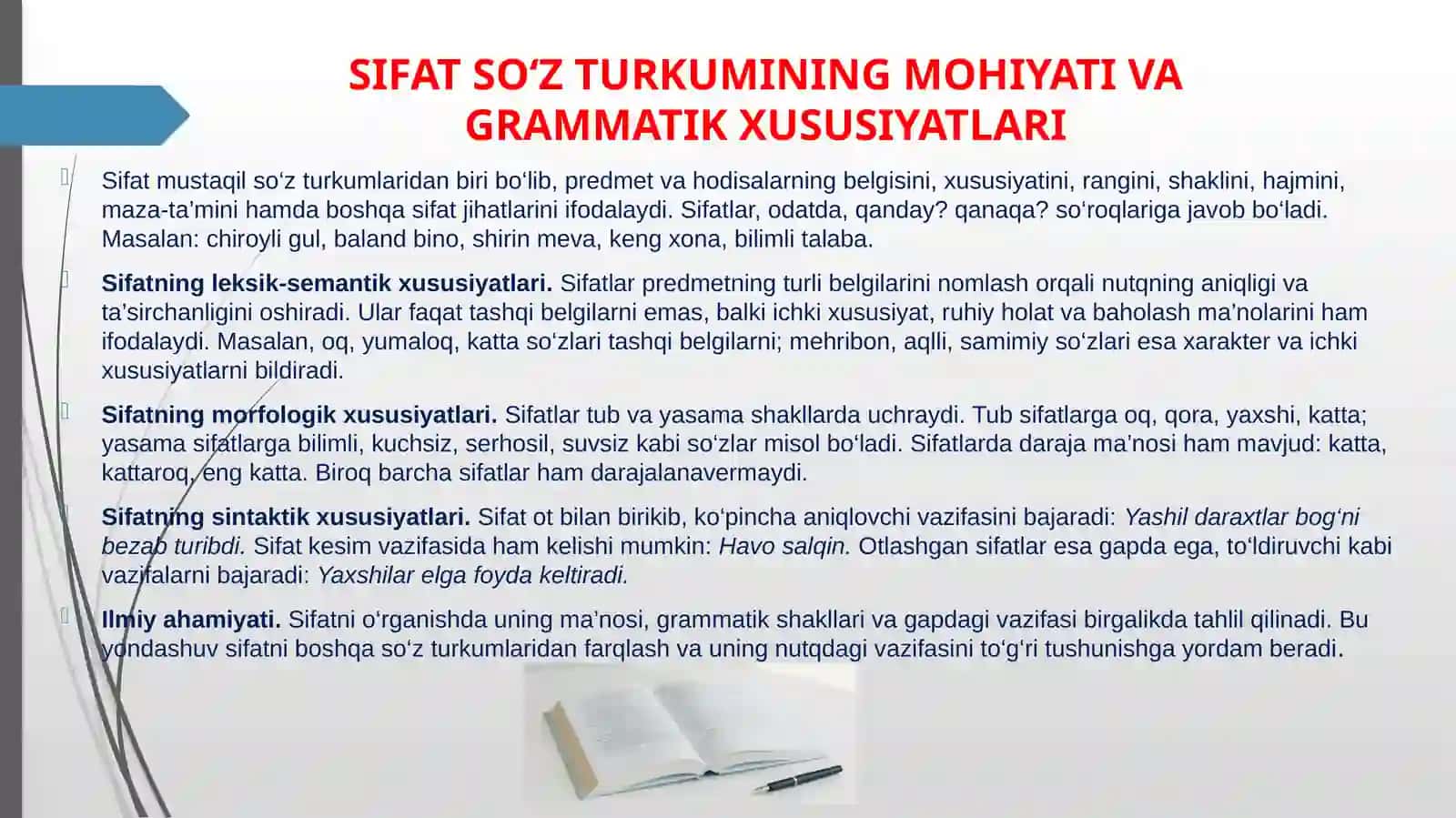 SIFAT VA RAVISH SO‘Z TURKUMI 4