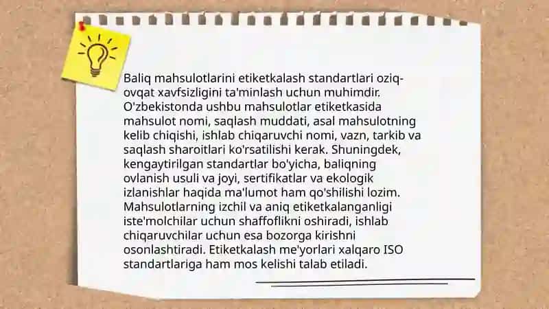 Baliq mahsulotlari standartlari 4
