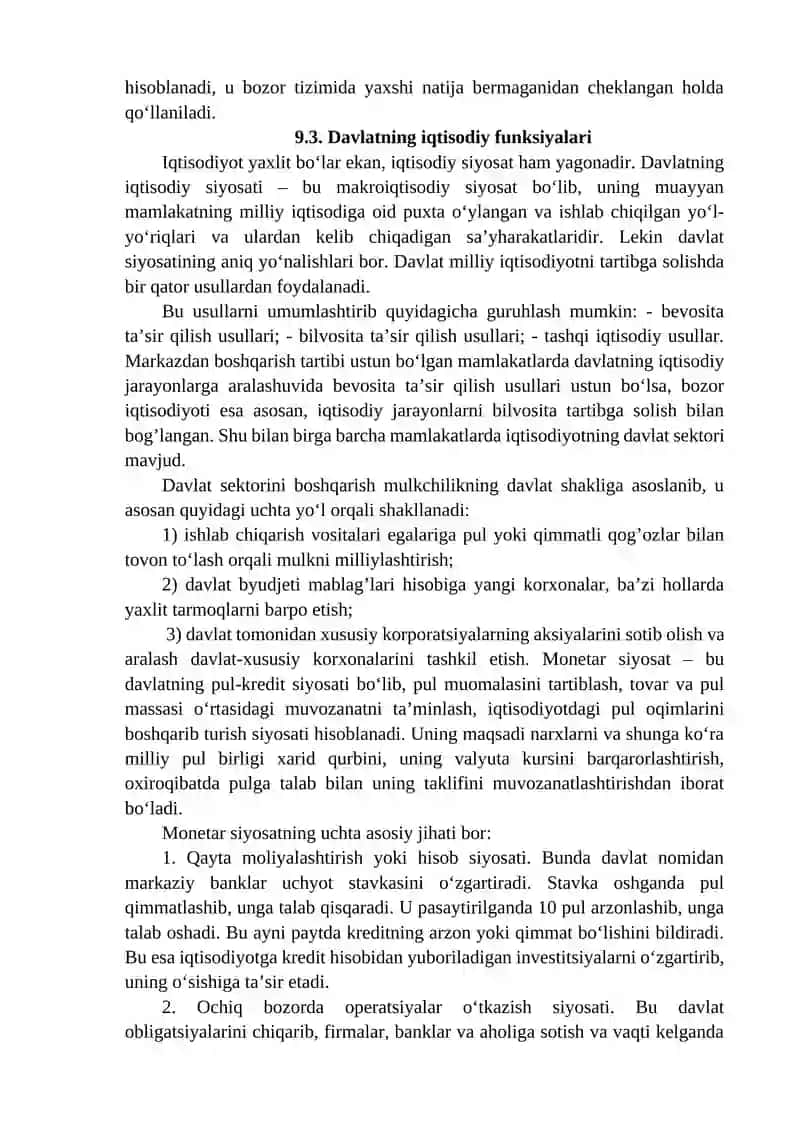 YUKSALISH, RIVOJLANISH VA IQTISODIY SIYOSAT 4