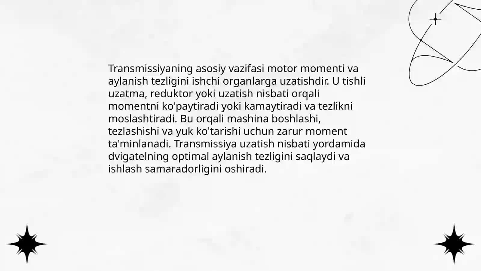 Transmissiyaning vazifasi va turlari 4