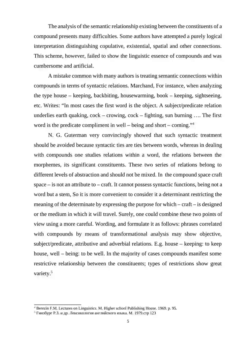 Comparative Analyses of Compounding in Uzbek and English 4