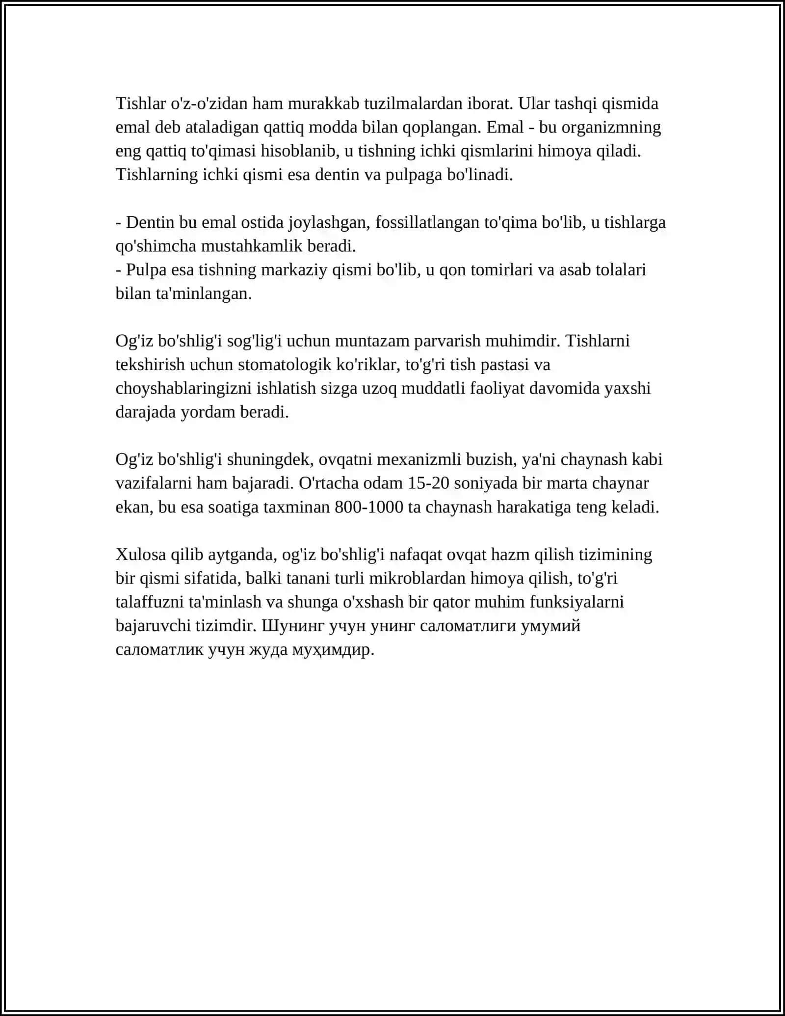 ORQA TISHLAR ANATOMYASI 4