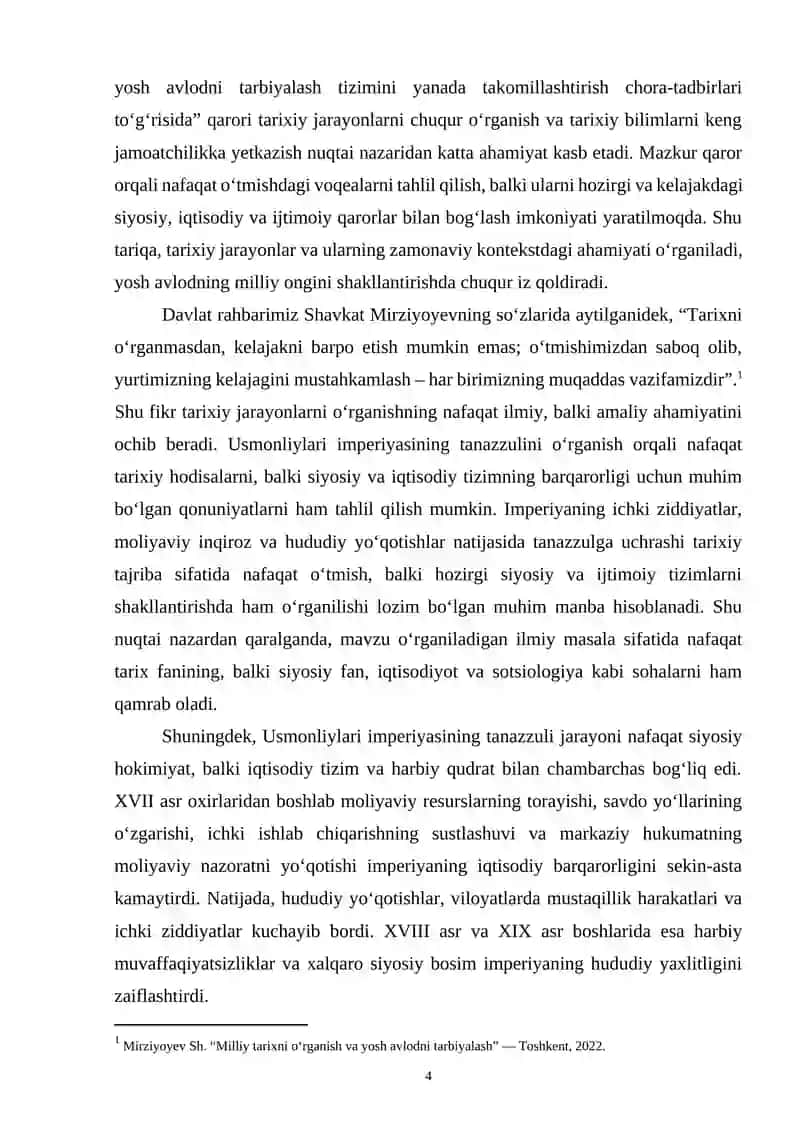USMONLIYLAR IMPERIYASINING TANAZZULGA UCHRASHI 4